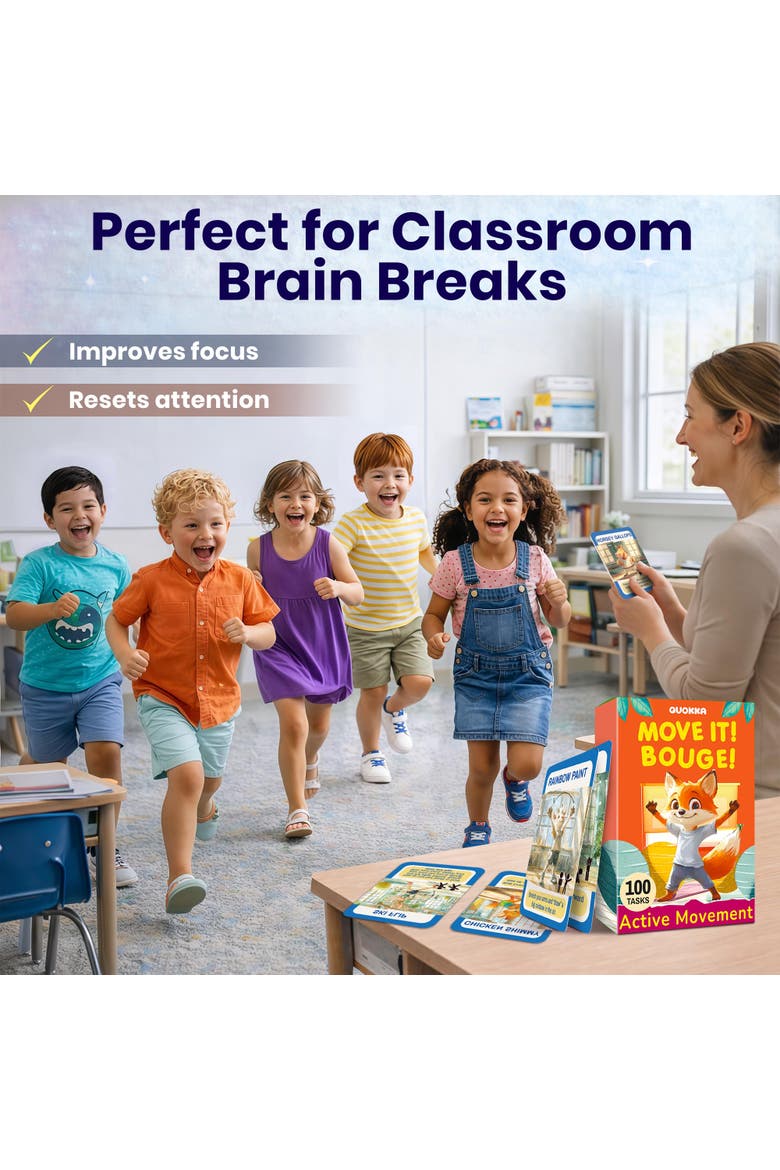 Kids Card Game Set with Multiple Activities, Alternate, color, Move It