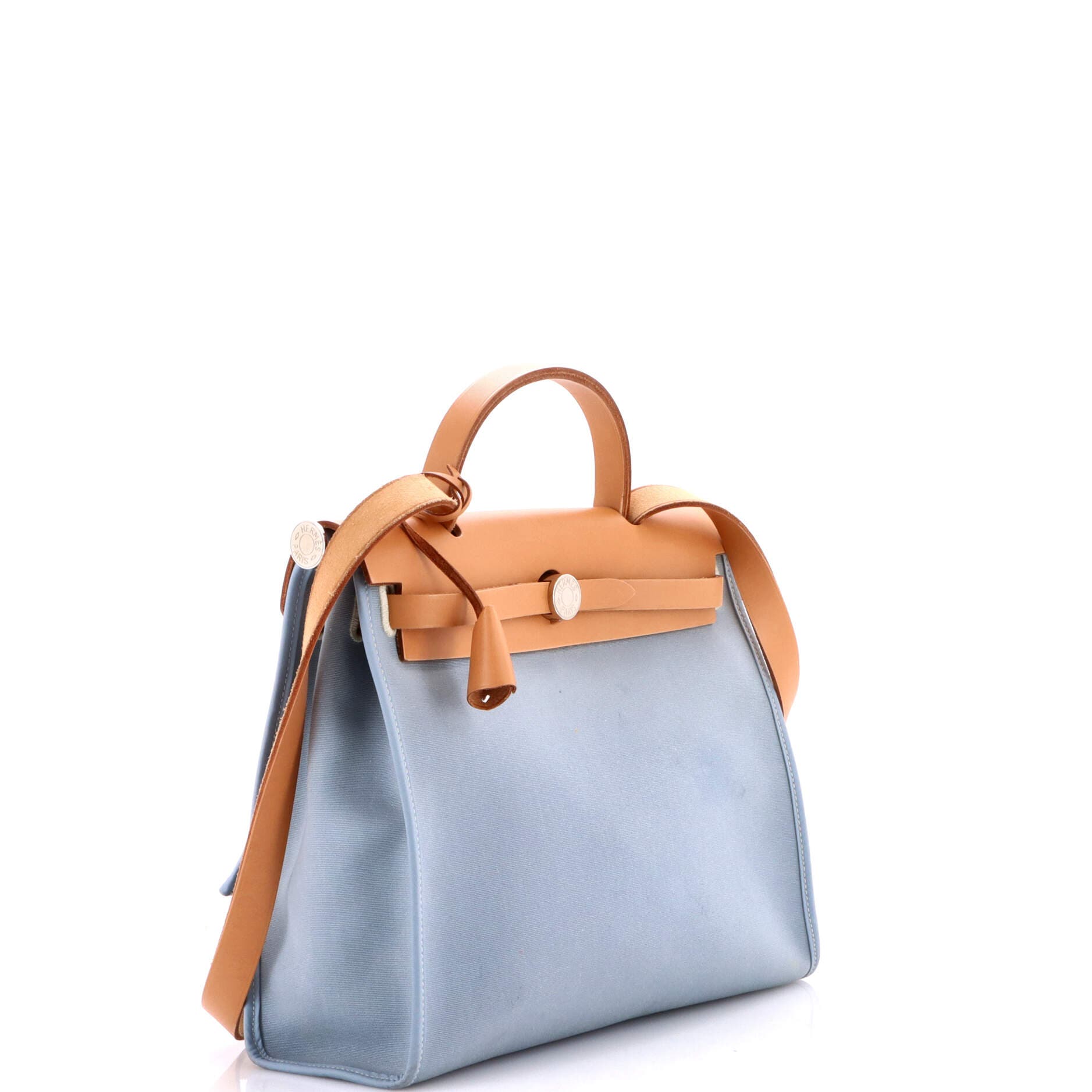 Pre-Owned Hermes Herbag Zip Leather and Toile 31, Alternate, color, 