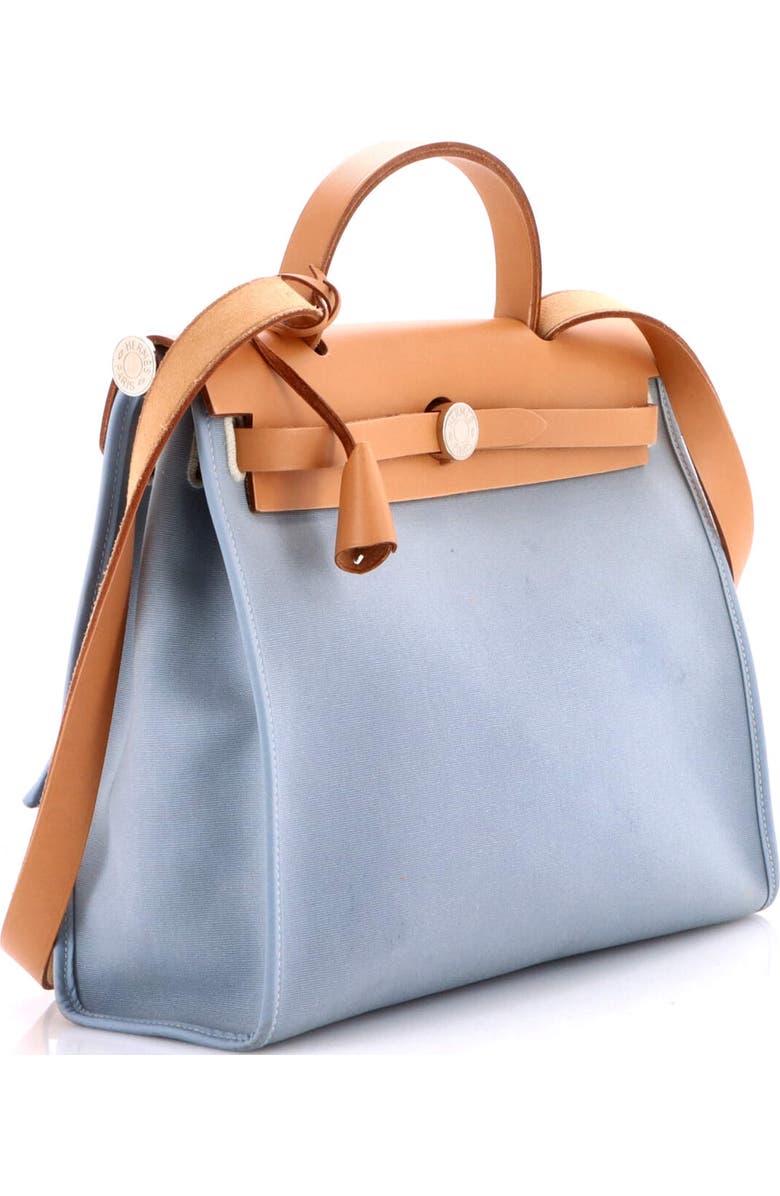 Pre-Owned Hermes Herbag Zip Leather and Toile 31, Alternate, color,