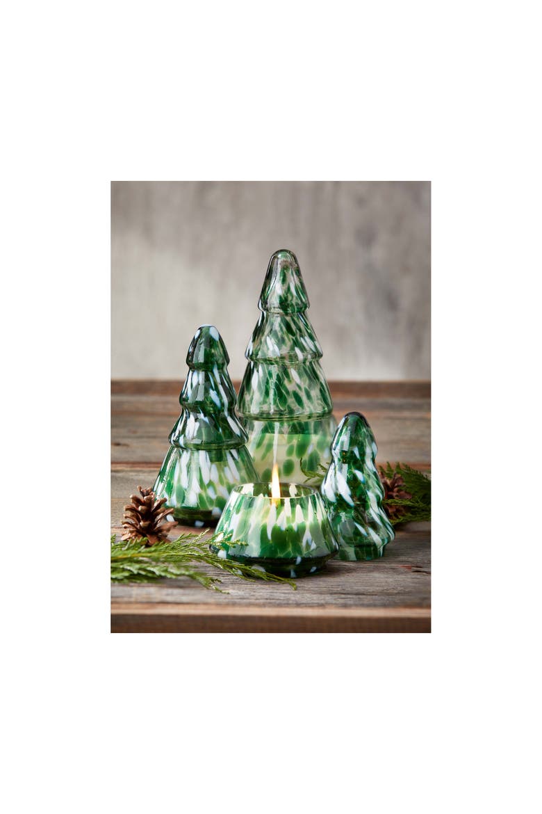 Winter Bonfire Tree Candle Large Sculpted Scented Candle, Alternate, color, Green