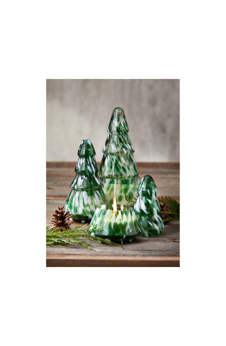 tag Winter Bonfire Tree Candle Large Sculpted Scented Candle, Alternate, color, Green