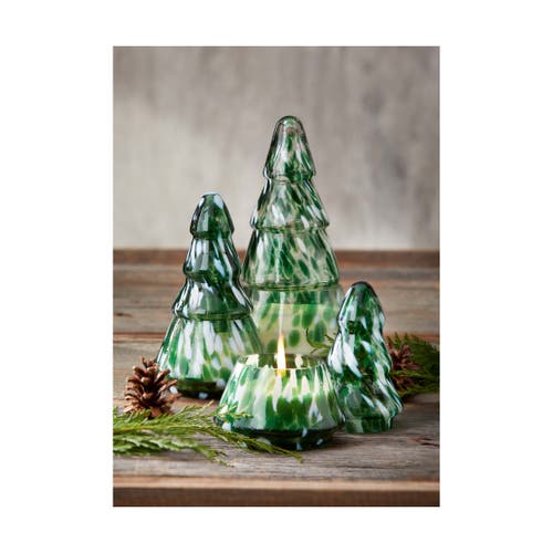 Tag Winter Bonfire Tree Candle Large Sculpted Scented Candle In Green