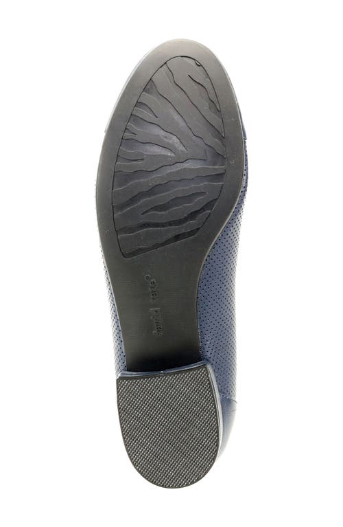 David Tate Newton Cap Toe Flat In Navy