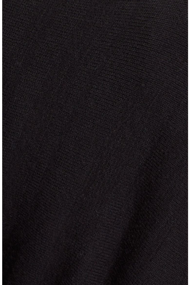 'Love and Harmony' Asymmetrical Sweater, Alternate, color, BLACK