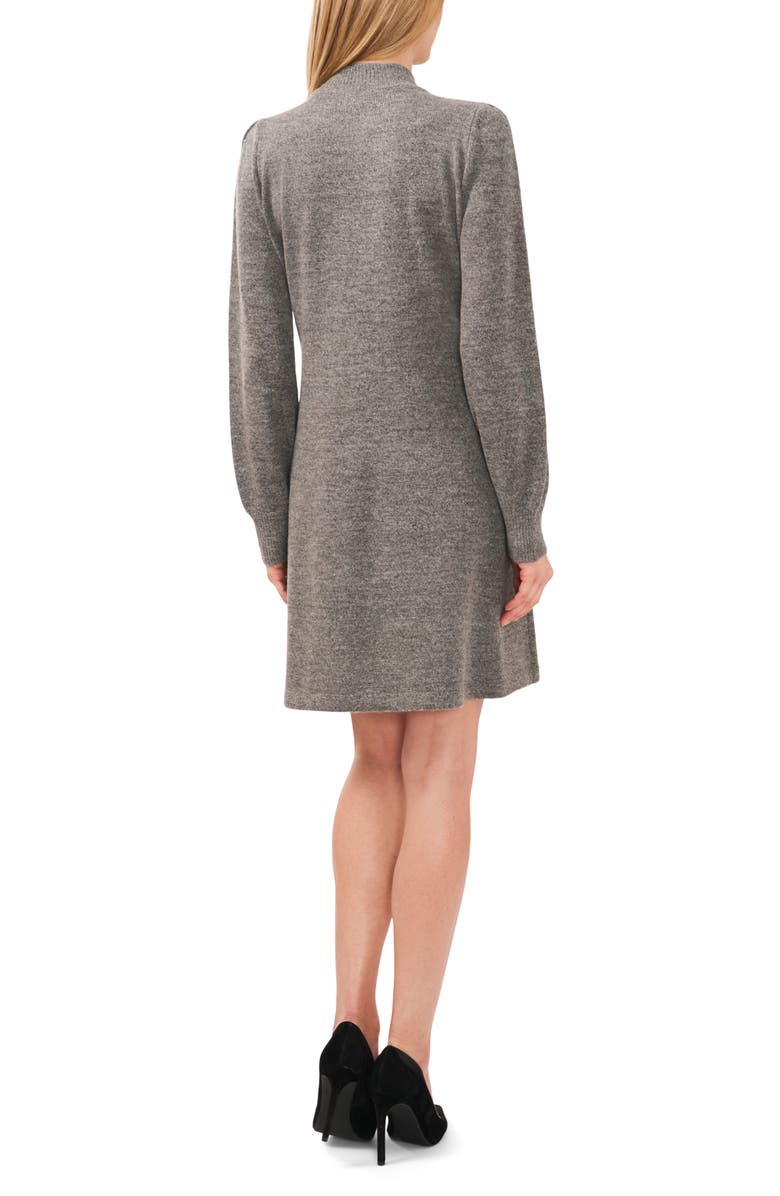 CeCe Crystal Bow Long Sleeve Mini Sweater Dress, Alternate, color, 