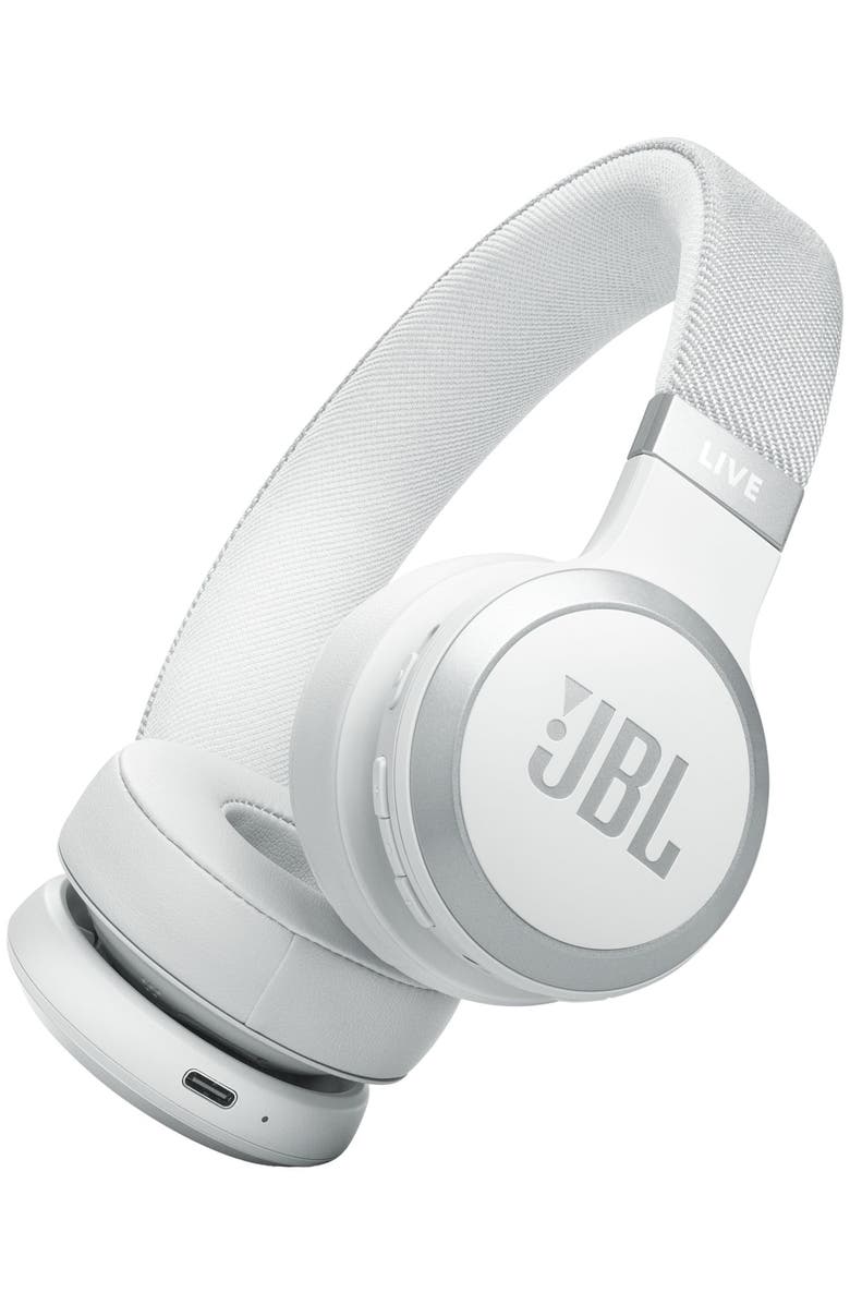 JBL Live 670NC Wireless On-Ear Headphones with True Adaptive Noise Cancelling, Main, color, White