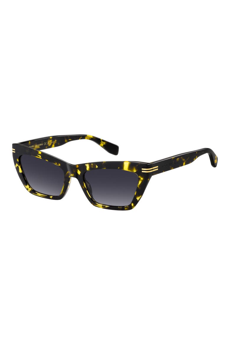 54mm Rectangular Sunglasses, Alternate, color, YELLOW