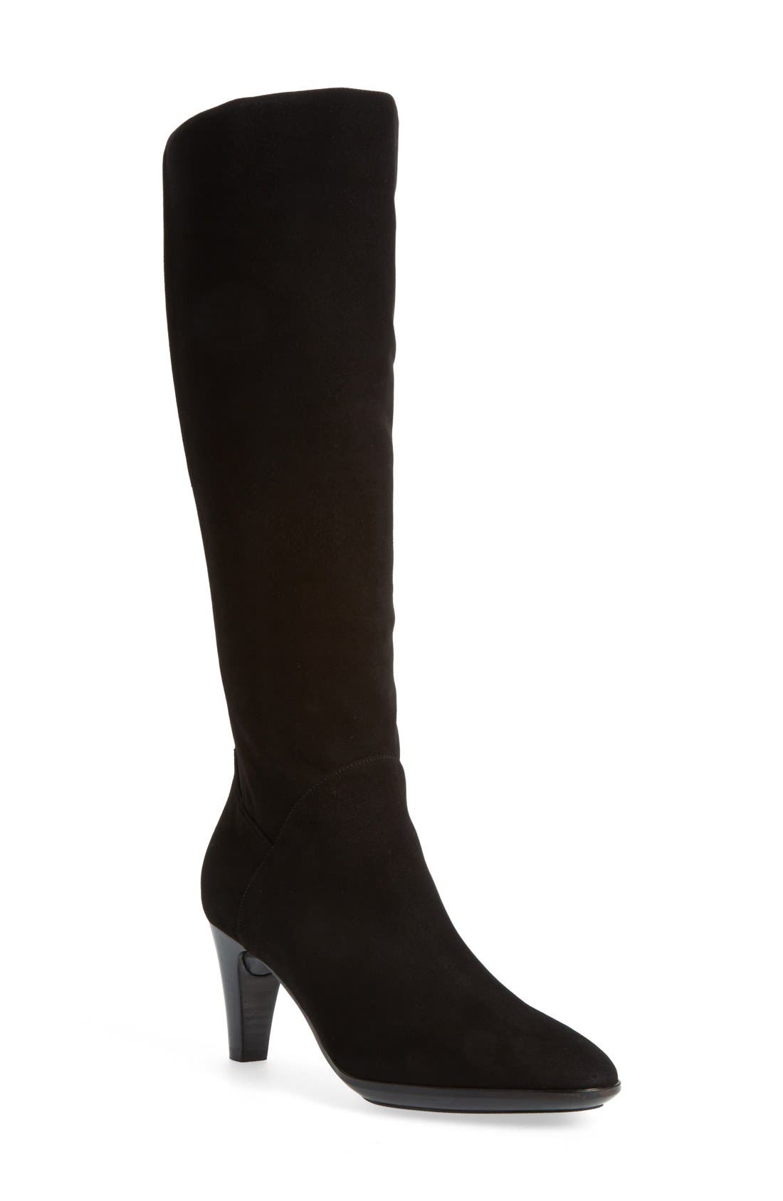 'Dalena' Weatherproof Boot, Main, color, BLACK SUEDE