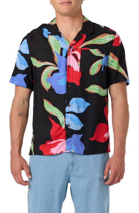 Relaxed Fit Floral Camp Shirt