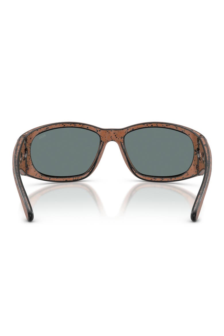 DL3012U 61mm Mirrored Rectangular Sunglasses, Alternate, color, BRONZE SPLATTER BLACK / ROSE