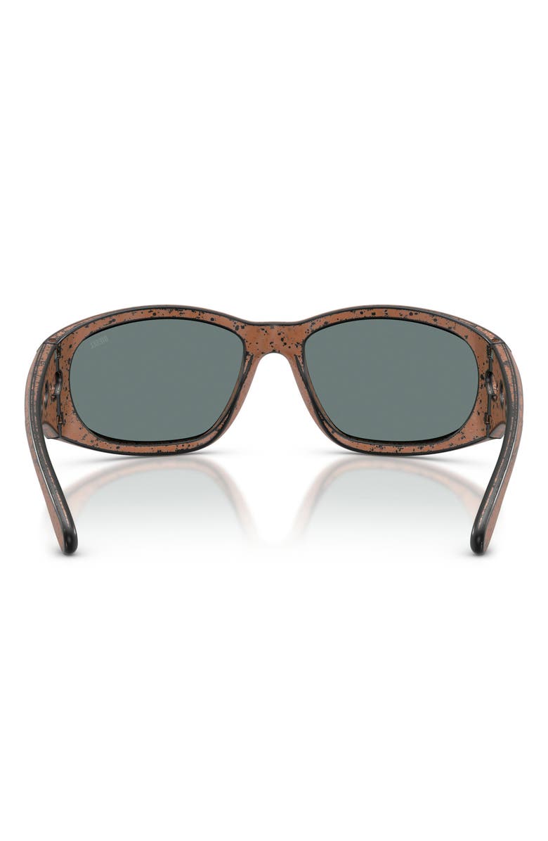 DIESEL<sup>®</sup> DL3012U 61mm Mirrored Rectangular Sunglasses, Alternate, color, Bronze Splatter Black / Rose