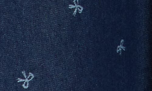 Blu Pepper Bow Print Minidress In Blue