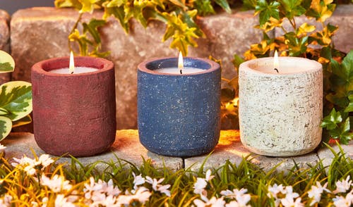 Tag Rocca Citronella Candle Blue Denim Jar 12 Hour Burn Time In Blue