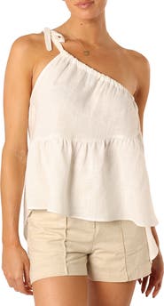Petal & Pup Wanda One-Shoulder Woven Top