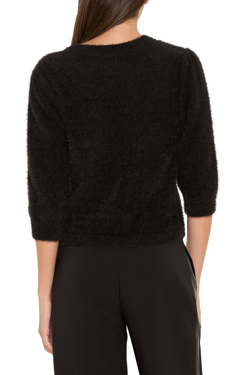 NIC+ZOE Cozy Chic Elbow Sleeve Sweater, Alternate, color, Black Onyx