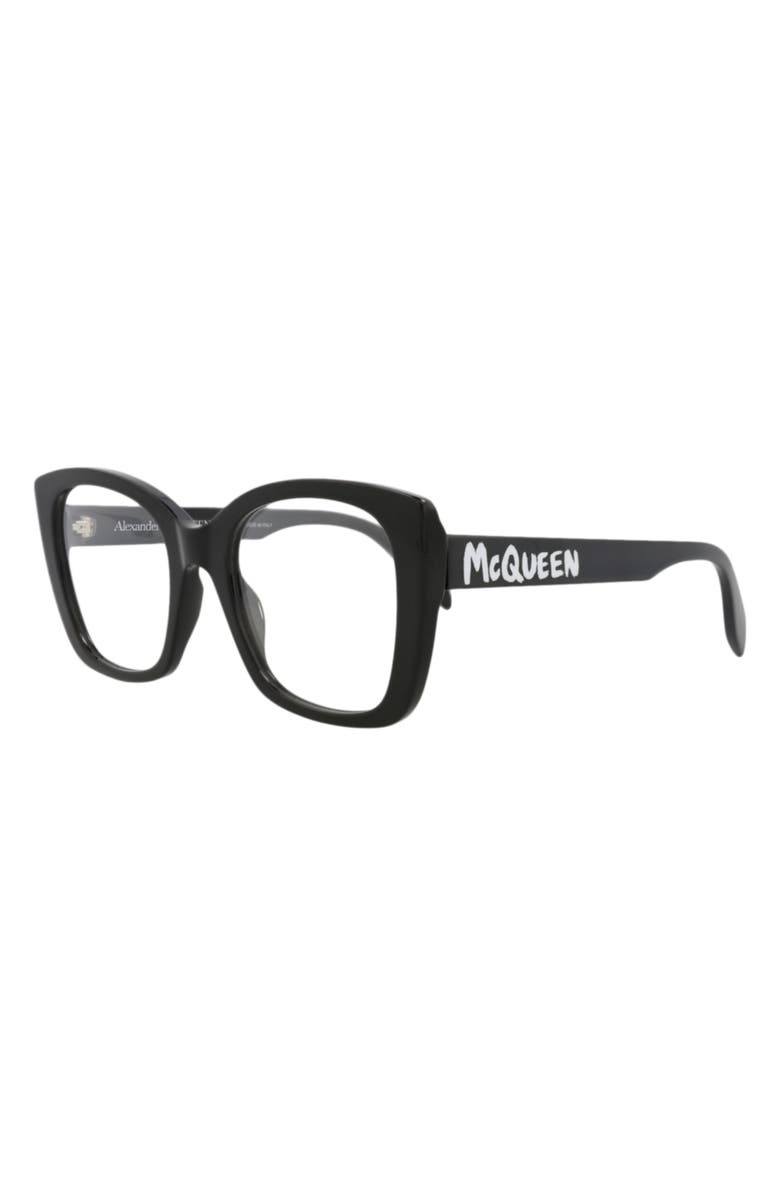 MCQ Optical Glasses, Alternate, color, Black Black Transparent
