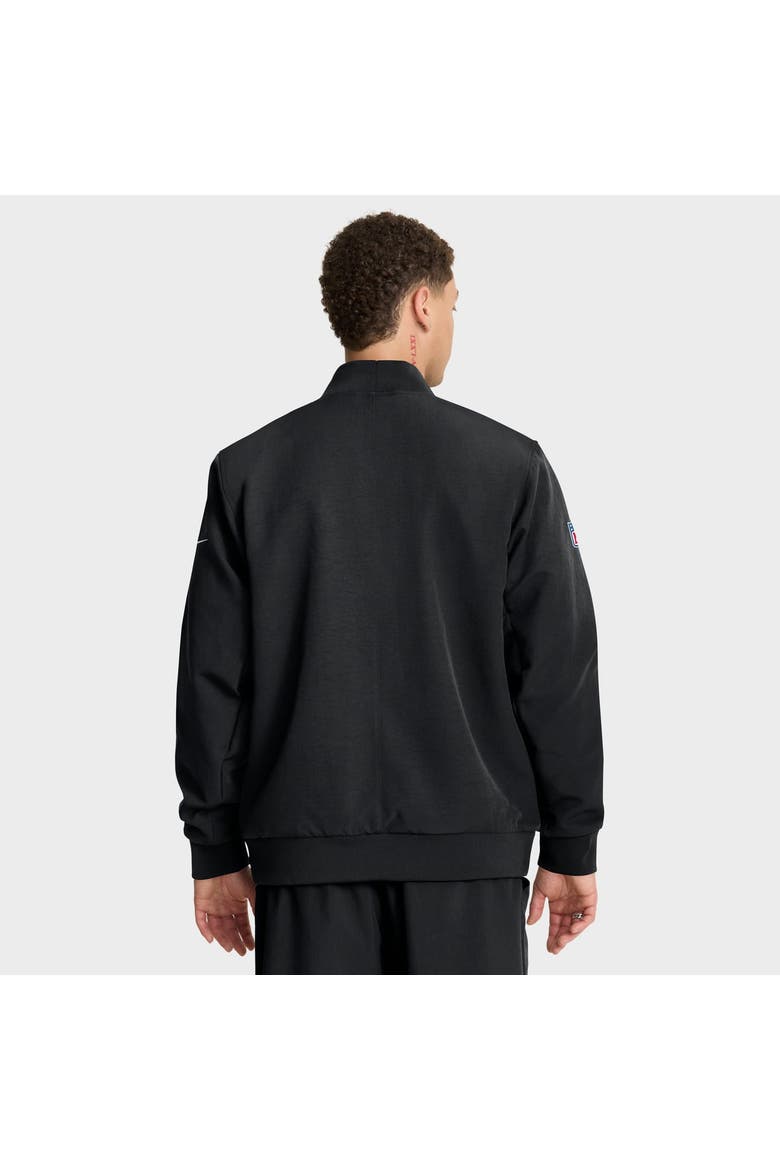 Men's Nike Black Washington Commanders Sideline Powerful Blocking Full-Zip Dri-FIT Bomber Jacket, Alternate, color, Black