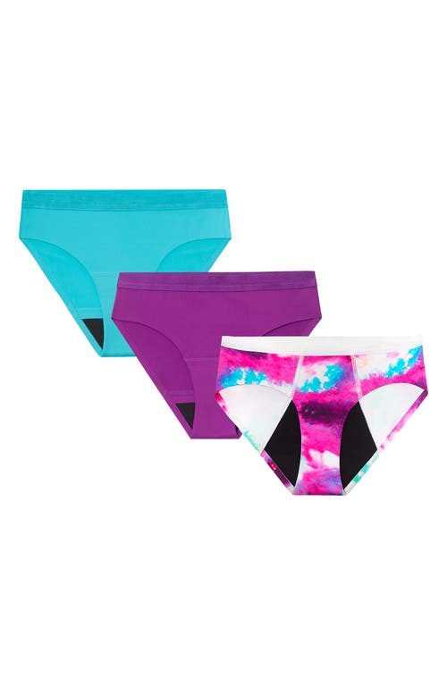 Proof® Assorted 3-Pack Teen Period & Leak Proof Underwear in Purple/Pink/Teal Assorted 