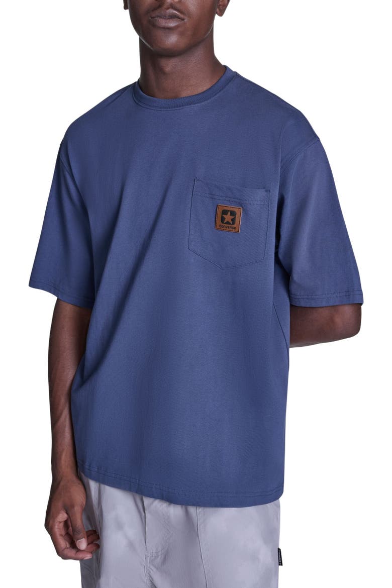 Box Patch Tee, Alternate, color, CONVERSE NAVY