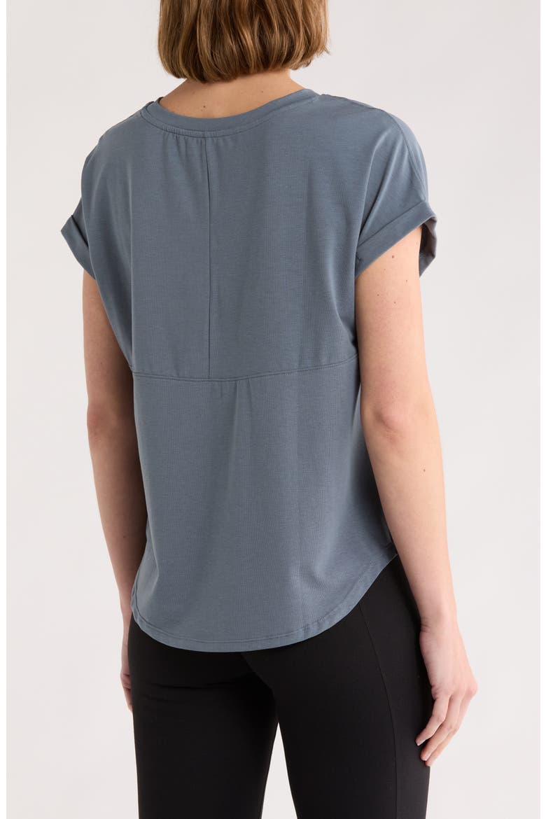 Metro Rolled Sleeve Top, Alternate, color, STORMY WEATHER