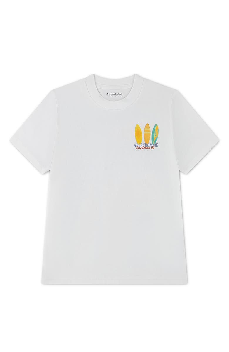 abercrombie kids Kids' Amalfi Coast Surf Contest Graphic T-Shirt, Main, color, Bright White