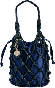 JUDITH LEIBER COUTURE Sparkle Net Pouch Bag