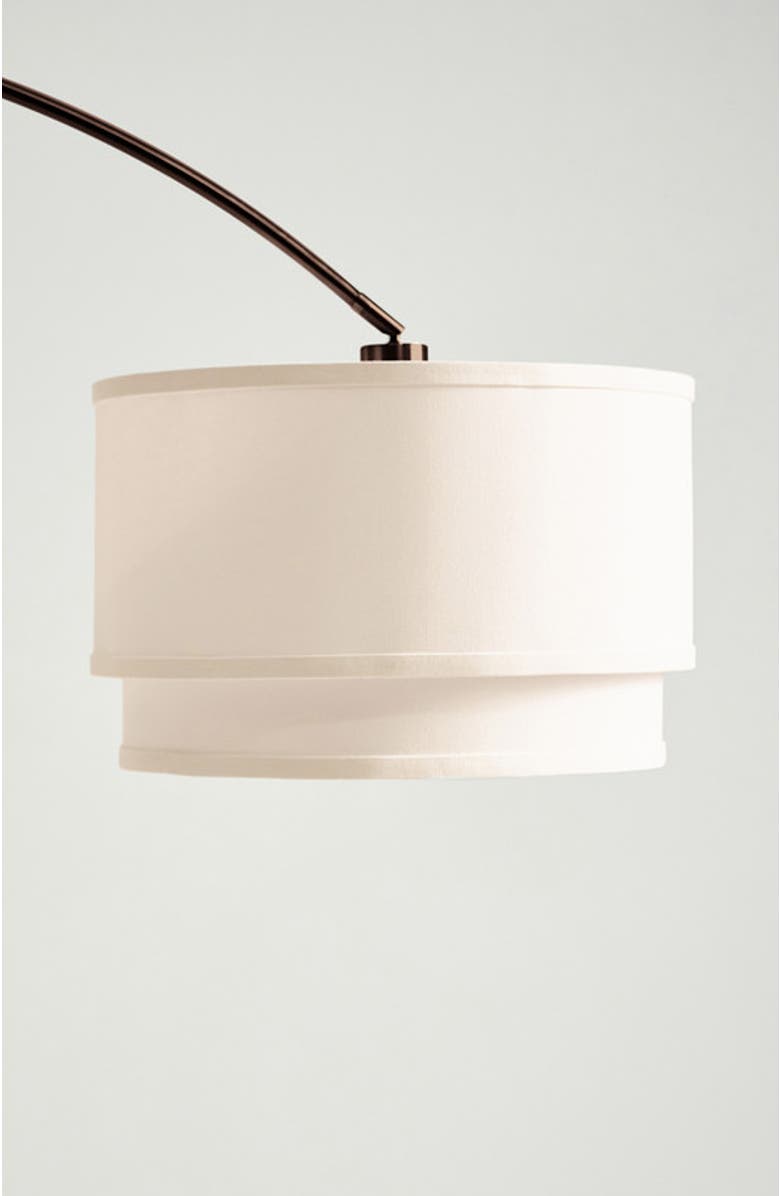 Brightech Mason 81" LED Arc Floor Lamp with Heavy-Weighted Marble Base, Alternate, color, Metallic Bronze