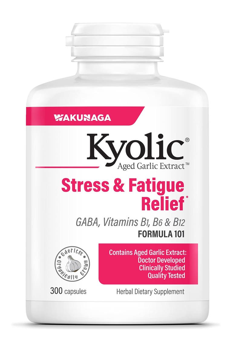 Aged Garlic Extract Formula 101, Stress and Fatigue Relief, capsules 300 Count, Main, color, None