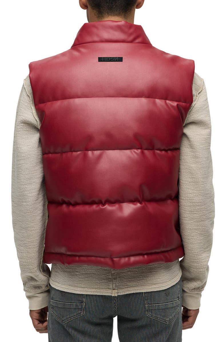 Hudson Jeans Faux Leather Puffer Vest, Alternate, color, 
