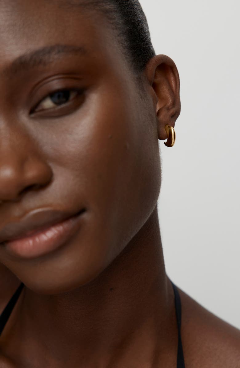 Monica Vinader Odyssey Huggie Hoop Earrings, Alternate, color, 18K Gold Vermeil