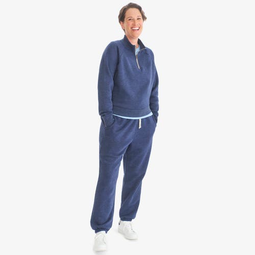 Primary Adult Cozy Fleece Quarter-zip Sweatshirt In Blue