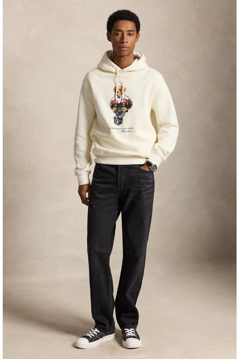 Graphic Fleece Hoodie, Alternate, color, CREAM
