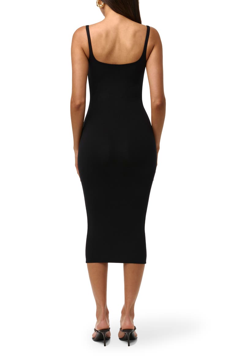 Naked Tank Midi Dress, Alternate, color, BLACK