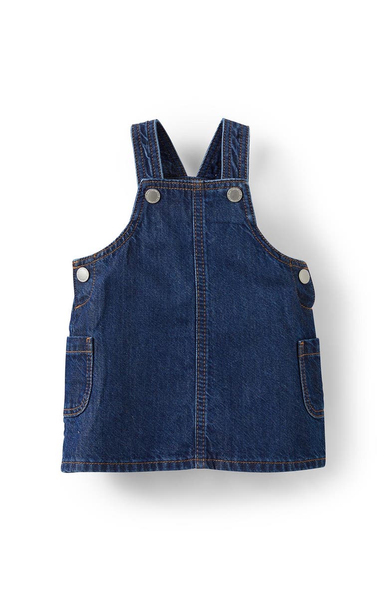 Cotton On Kids Paisley Pinafore Dress, Main, color, Mid Blue Wash