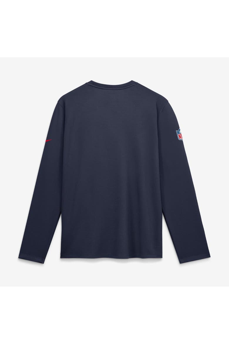 Men's Nike  Navy New England Patriots Sideline Coaches UV Dri-FIT Long Sleeve Shirt, Alternate, color, Navy