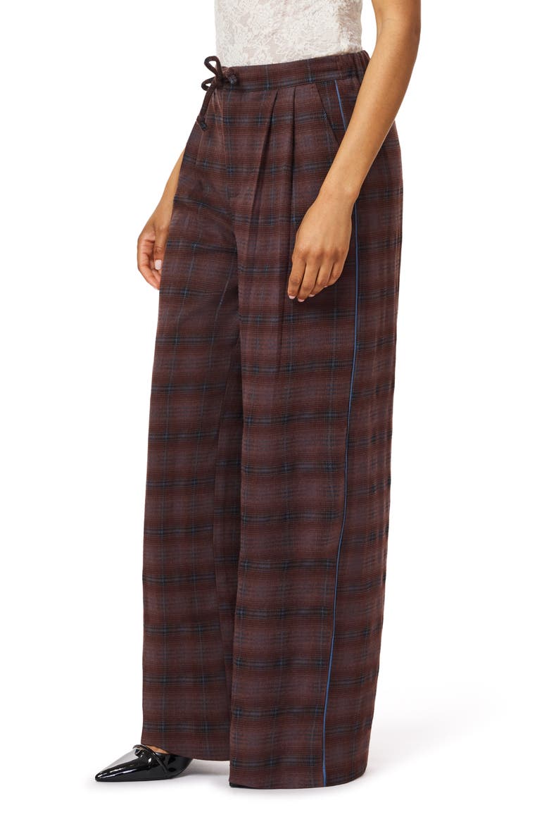 Plaid Pleated Wide Leg Pants, Alternate, color, MULTI PLAID