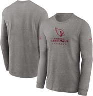 Nike Men's Nike Heather Gray Arizona Cardinals Sideline Performance Long Sleeve T-Shirt