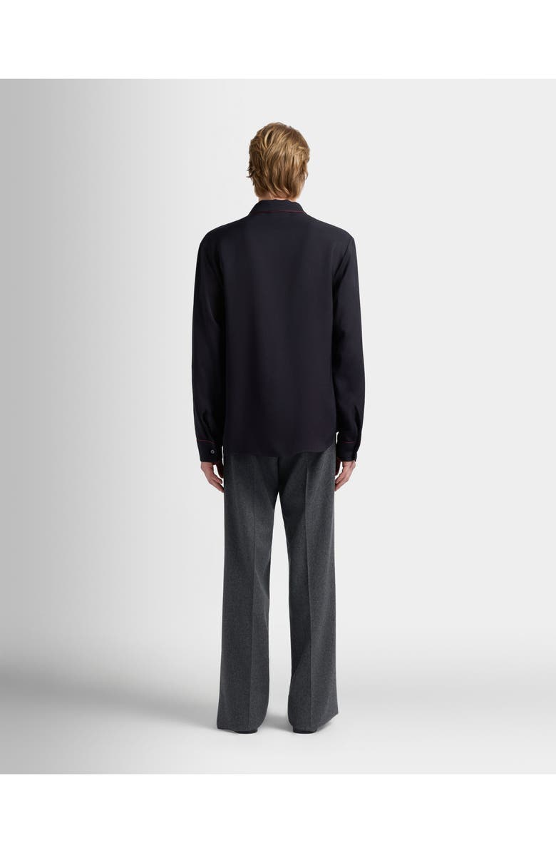 Bally Christmas Capsule Shirt in Twill, Alternate, color, Blue