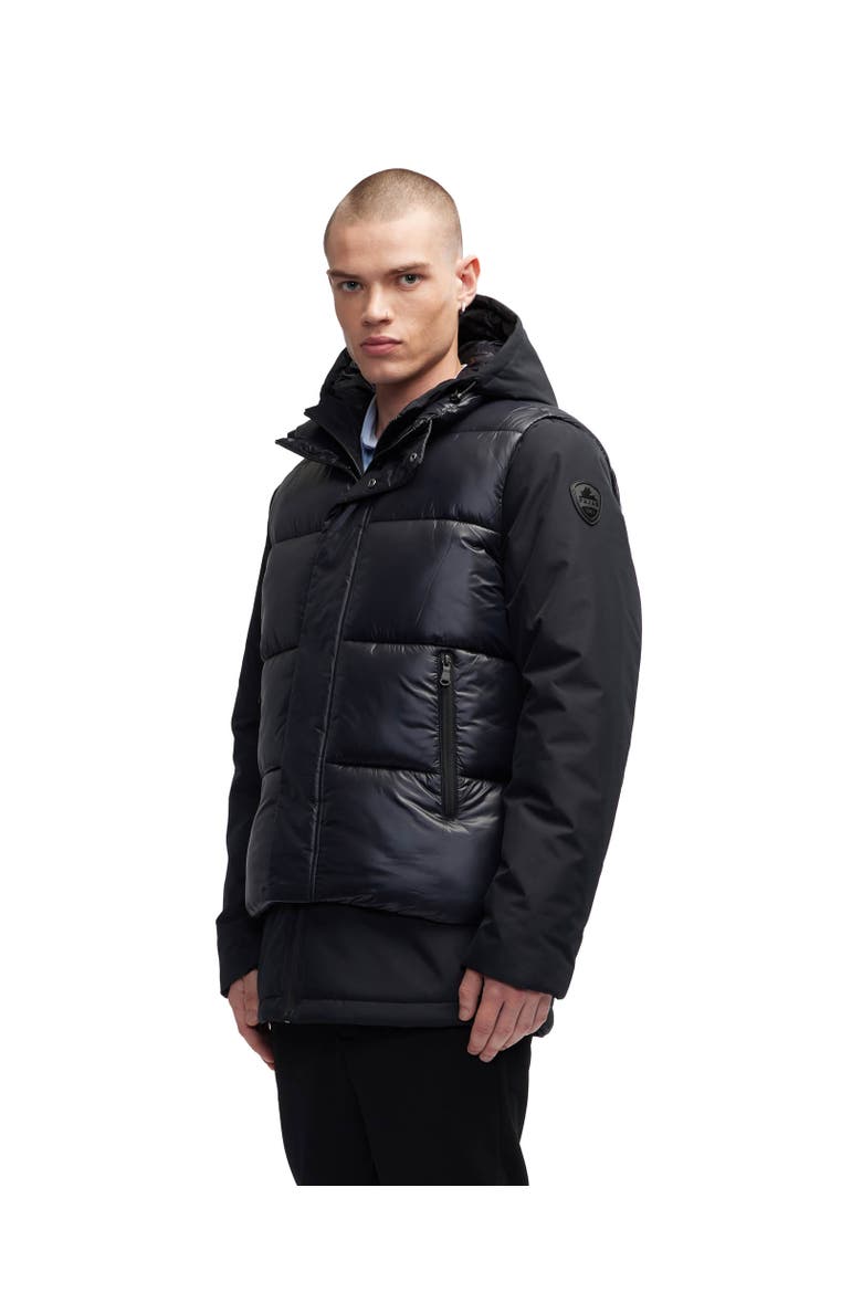 Men's Kiet 3 In 1 Padded Jacket with Inner Removable Lightweight Vest, Alternate, color, Black