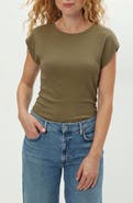 Michael Stars Joni Power Shoulder Rib Top