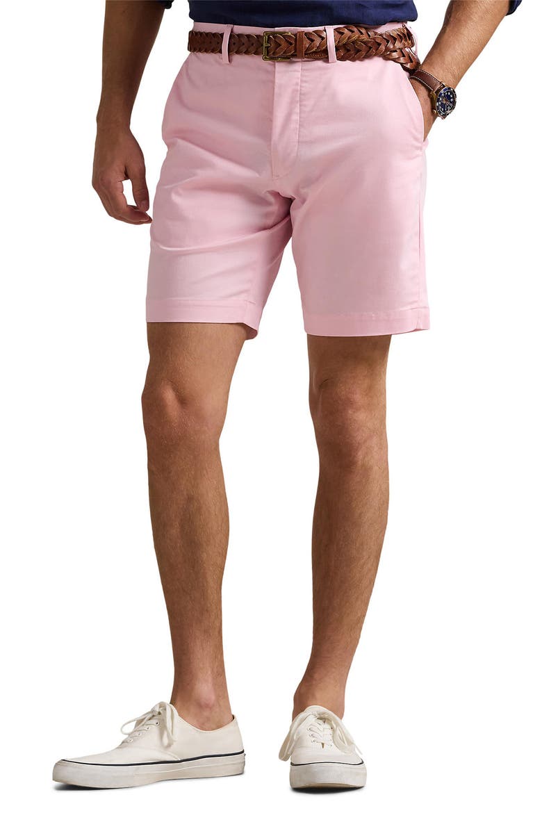 Stretch Cotton Golf Shorts, Main, color, BATH PINK