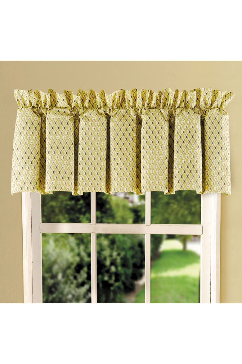 Calypso Shells Green Valance Décor Decoration, Main, color, Green