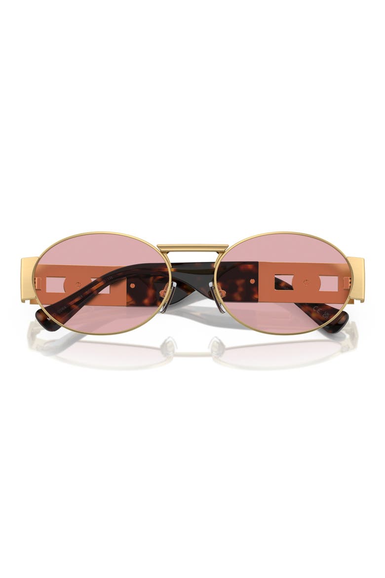56mm Oval Sunglasses, Alternate, color, MATTE GOLD