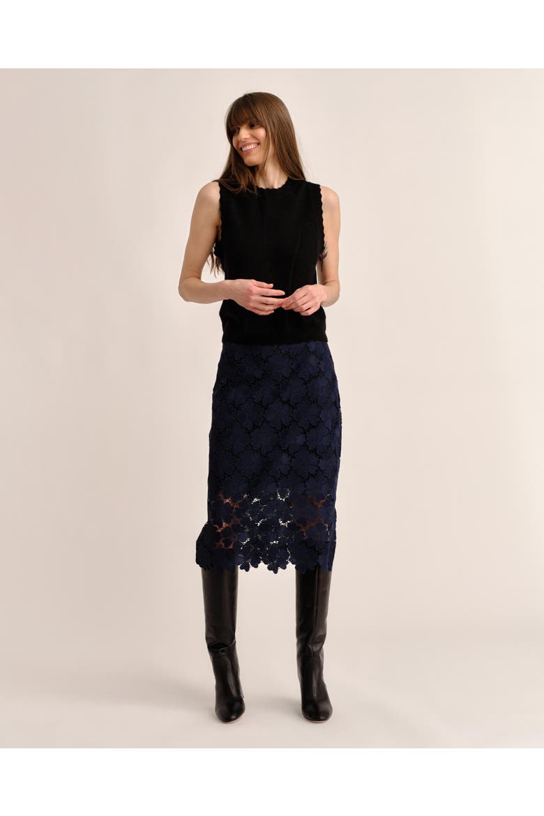 Lou Cashmere Sweater Shell, Alternate, color, Noir