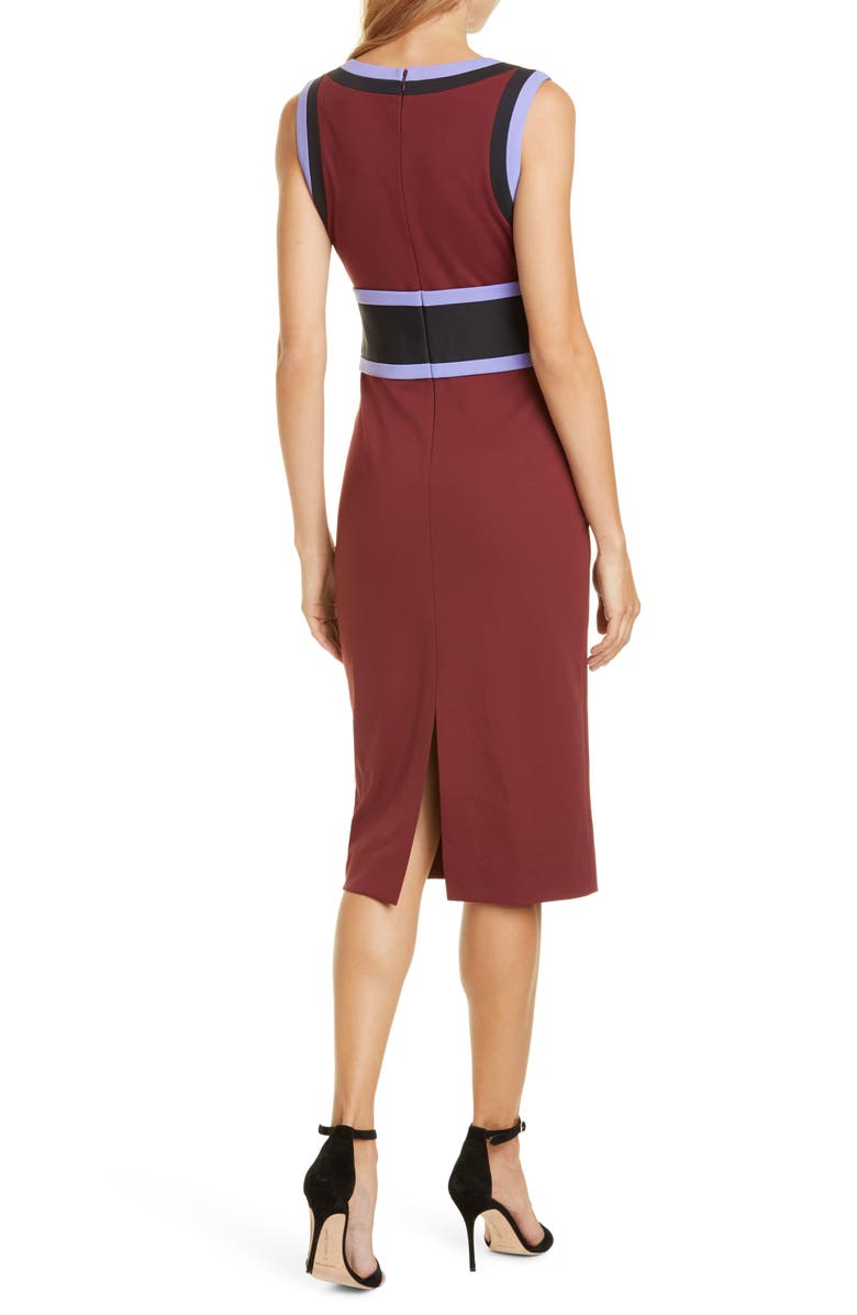 DVF Maribel Colorblock Sleeveless Sheath Dress, Alternate, color, 