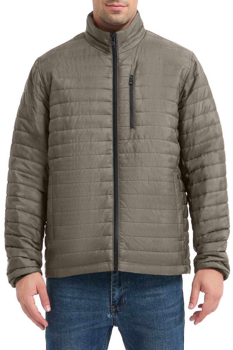 Rail Water Resistant Quilted Jacket, Main, color, MOREL