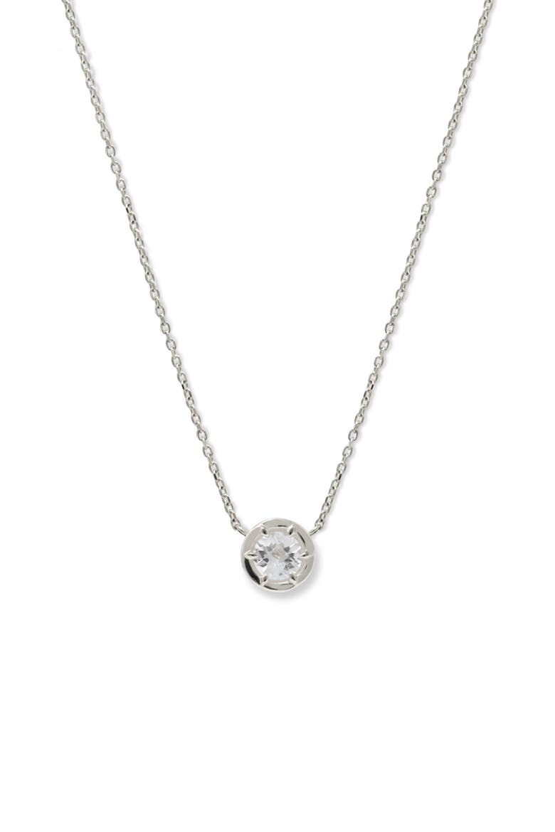 Melia Kate Topaz Pendant Necklace, Main, color, SILVER