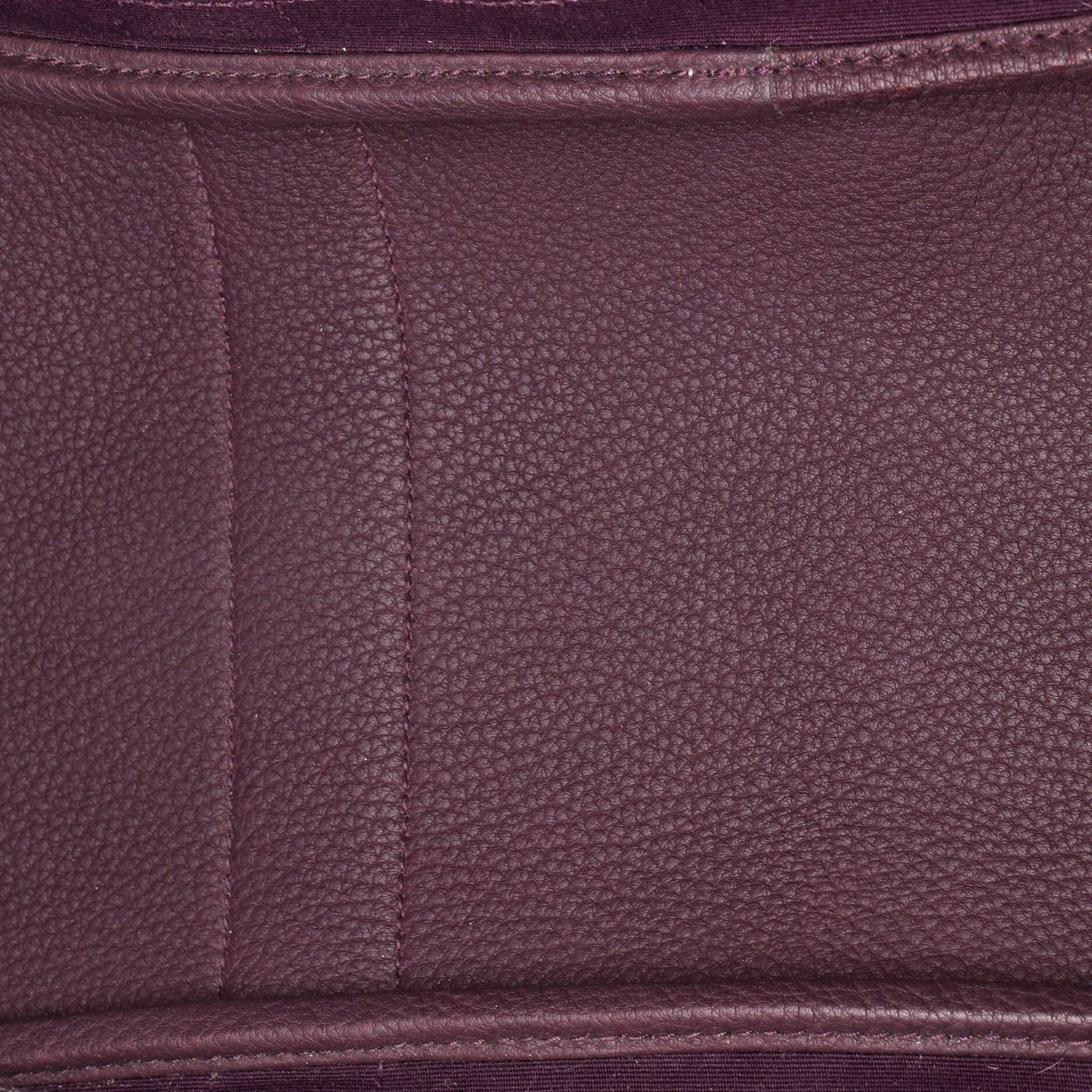 Pre-Owned Hermes Garden Party Tote Toile and Leather 36, Alternate, color, Cassis