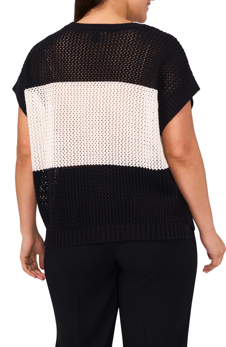 Halogen<sup>®</sup> Colorblock Open Stitch Cotton Sweater, Alternate, color, 