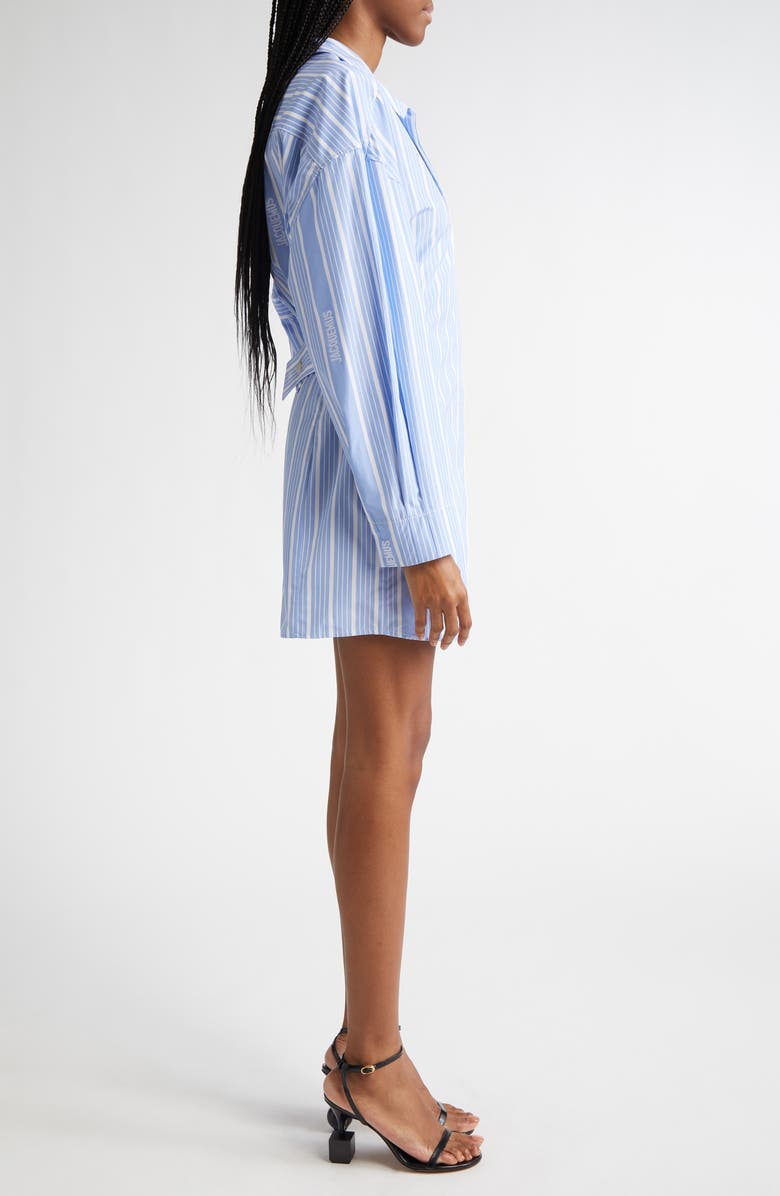 Jacquemus The Mini Asymmetric Shirtdress, Alternate, color,